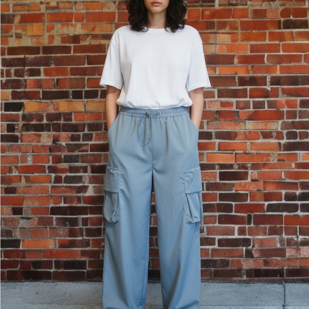 Women's Blue Cargo Pants